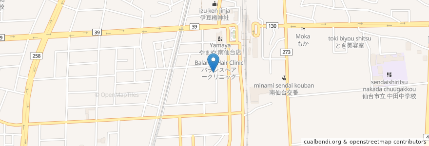 Mapa de ubicacion de そら南仙台薬局 en Japan, Präfektur Miyagi, 仙台市, 太白区.
