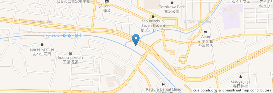 Mapa de ubicacion de 仙台中央レディースクリニック en Japonya, 宮城県, 仙台市, 太白区.