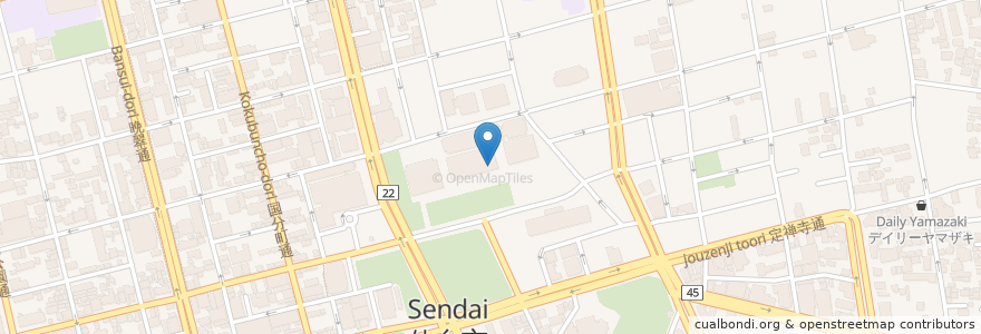 Mapa de ubicacion de ドトールコーヒーショップ 宮城県庁店 en Japan, 宮城県, 仙台市, 青葉区.