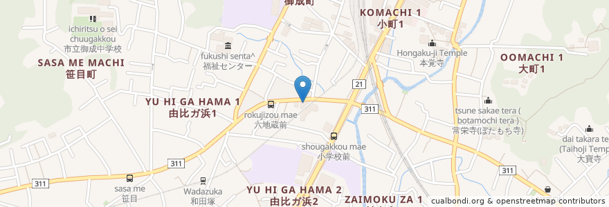 Mapa de ubicacion de AWkitchenGARDEN en Giappone, Prefettura Di Kanagawa, 鎌倉市.