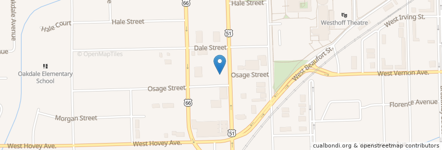 Mapa de ubicacion de Noodles & Company en الولايات المتّحدة الأمريكيّة, إلينوي, Mclean County, Normal.