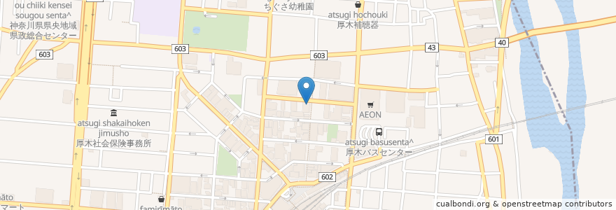 Mapa de ubicacion de ちっちゃな保育園たろうとはなこ en 日本, 神奈川県, 厚木市.