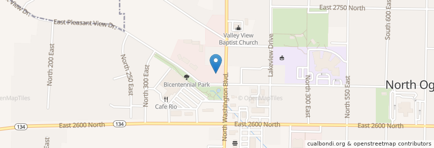 Mapa de ubicacion de Coldwater Animal Hospital en United States, Utah, Weber County, North Ogden.