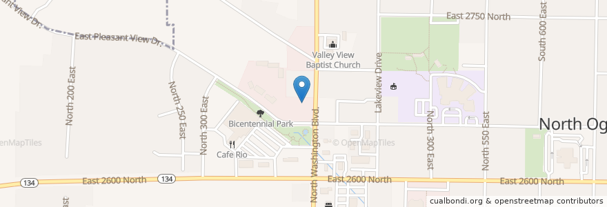 Mapa de ubicacion de Castle Creek Pediatric Dentistry en Stati Uniti D'America, Utah, Weber County, North Ogden.