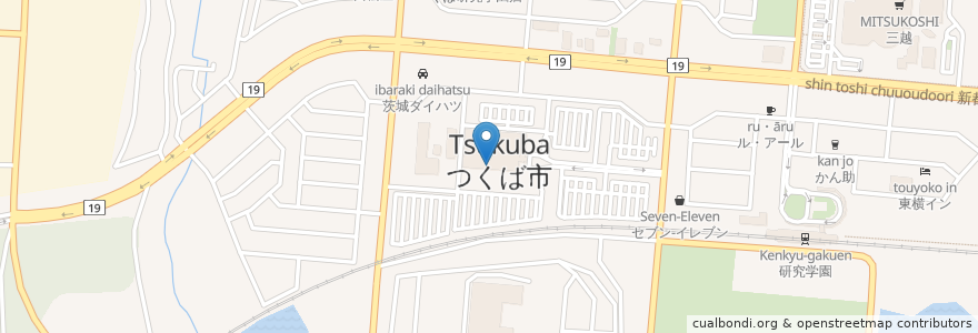 Mapa de ubicacion de ソレイユ en Japan, Ibaraki Prefecture, Tsukuba.