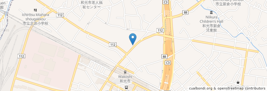Mapa de ubicacion de ひなた保育園 en Japan, Präfektur Saitama, 和光市.
