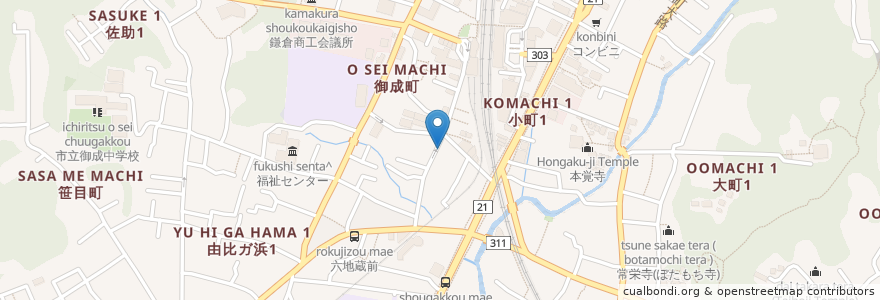 Mapa de ubicacion de 310CAFE en Япония, Канагава, Камакура.