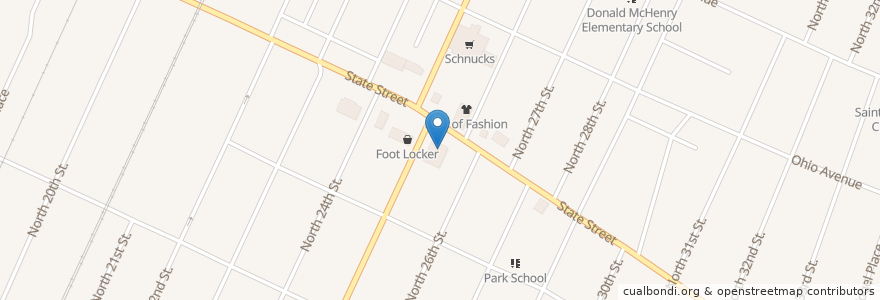 Mapa de ubicacion de Walgreens en United States, Illinois, East Saint Louis.