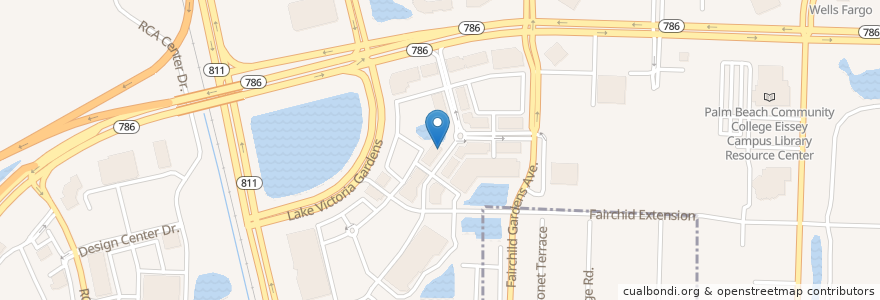 Mapa de ubicacion de Moe's Southwest Grill en Stati Uniti D'America, Florida, Palm Beach County, Palm Beach Gardens.
