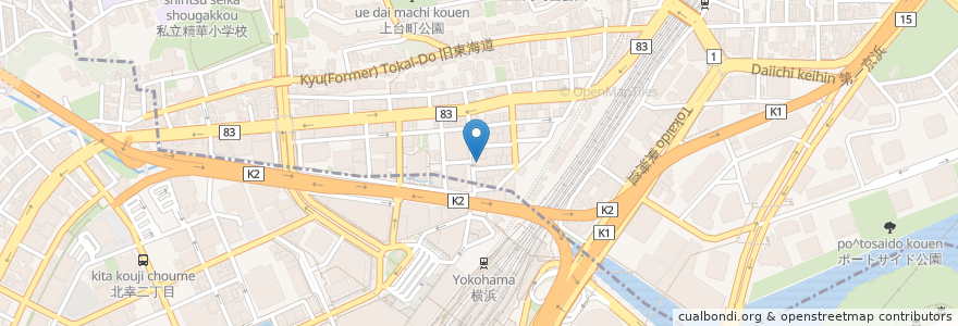 Mapa de ubicacion de ロイヤルホスト en Japan, 神奈川県, Yokohama, 神奈川区.