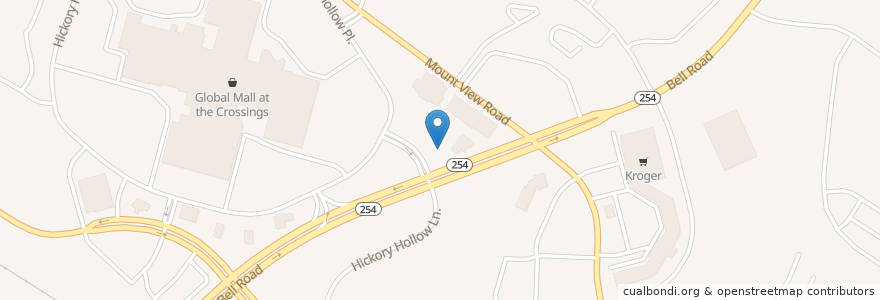 Mapa de ubicacion de Zaxby's en États-Unis D'Amérique, Tennessee, Nashville-Davidson.