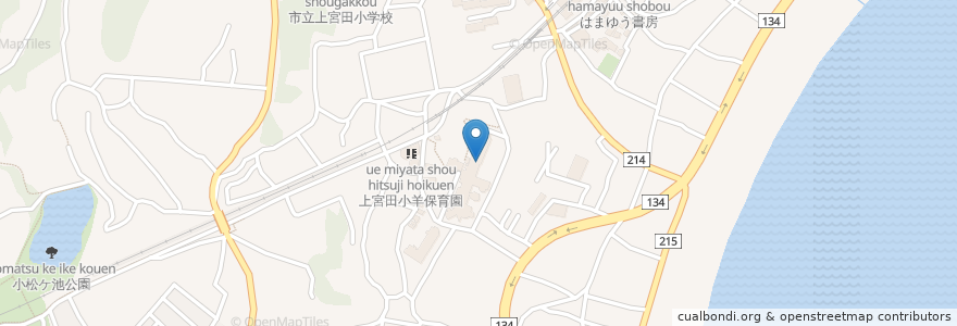 Mapa de ubicacion de スパリゾート;クアパーク en 日本, 神奈川県, 三浦市.