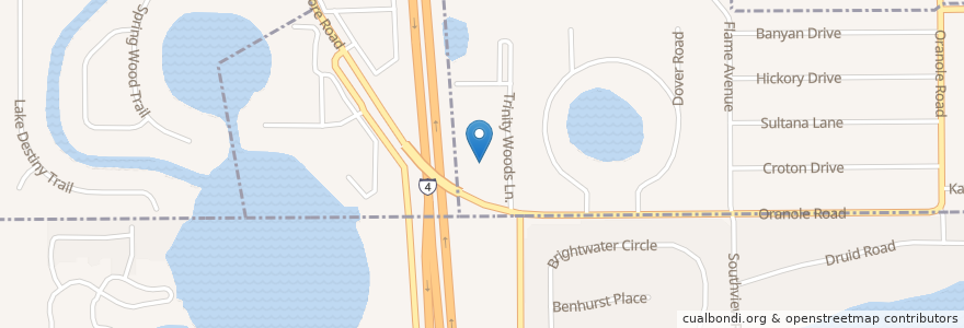 Mapa de ubicacion de Holy Trinity Greek Orthodox Church en United States, Florida, Seminole County, Altamonte Springs.