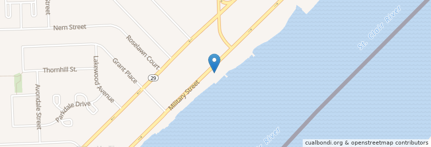 Mapa de ubicacion de Lake FX Grill en United States, Michigan, Saint Clair County, Port Huron.