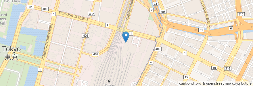 Mapa de ubicacion de Pronto en 日本, 東京都, 千代田区, 中央区.