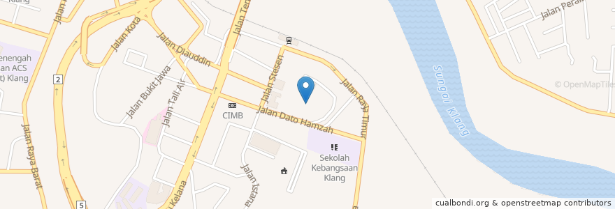 Mapa de ubicacion de Mahkamah Klang en Malasia, Selangor, Majlis Perbandaran Klang.