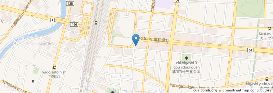 Mapa de ubicacion de オリオン餃子 en Jepun, 栃木県, 宇都宮市.