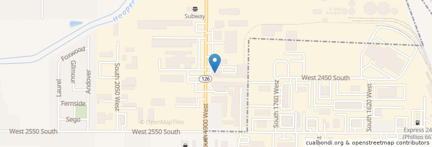 Mapa de ubicacion de Moore's Family Restaurant en الولايات المتّحدة الأمريكيّة, يوتا, Weber County, West Haven.
