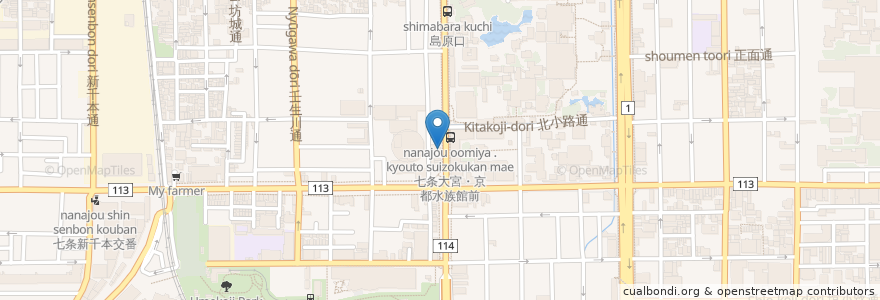 Mapa de ubicacion de ひろせ en Japon, Préfecture De Kyoto, 京都市, 下京区.