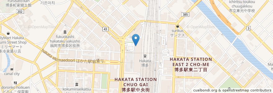 Mapa de ubicacion de Rikyu Hakataten, Beef Tongue en 日本, 福岡県, 福岡市, 博多区.