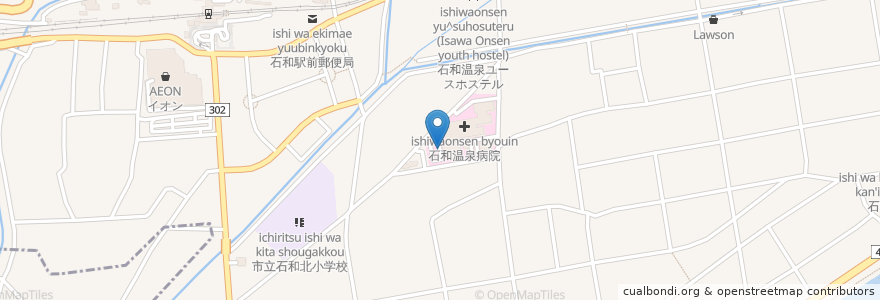 Mapa de ubicacion de クアハウス石和 en Japan, Yamanashi Prefecture, Fuefuki.