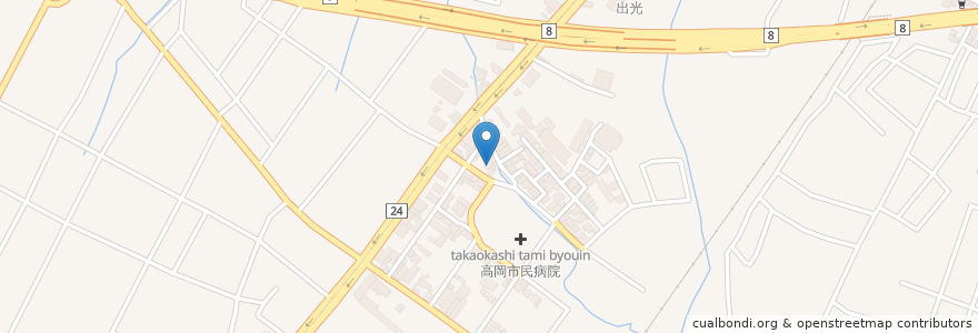 Mapa de ubicacion de オータニレストラン en Jepun, 富山県, 高岡市.