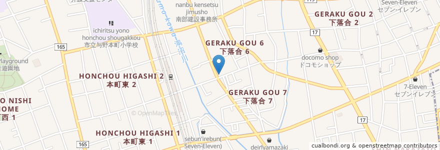Mapa de ubicacion de ながれ星保育園 en Japan, 埼玉県, さいたま市, 中央区.