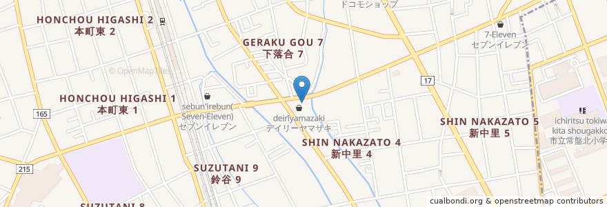 Mapa de ubicacion de キッチンオリジン与野本町店 en Japão, 埼玉県, さいたま市, 中央区.