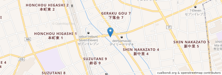 Mapa de ubicacion de さん天 en 일본, 사이타마현, さいたま市, 中央区.