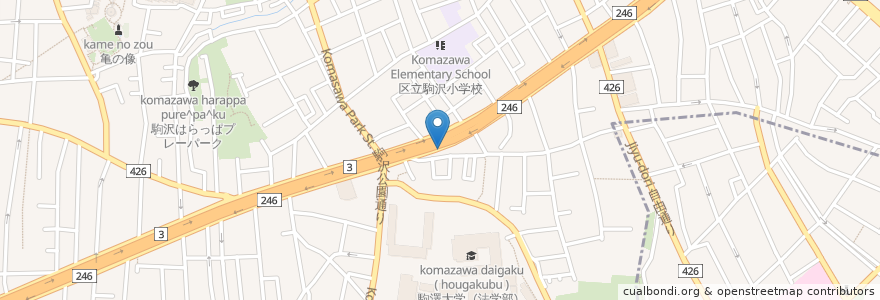 Mapa de ubicacion de おか本 en Japão, Tóquio, 世田谷区.
