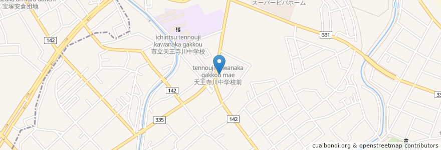 Mapa de ubicacion de 集会所 en اليابان, 兵庫県, 伊丹市.