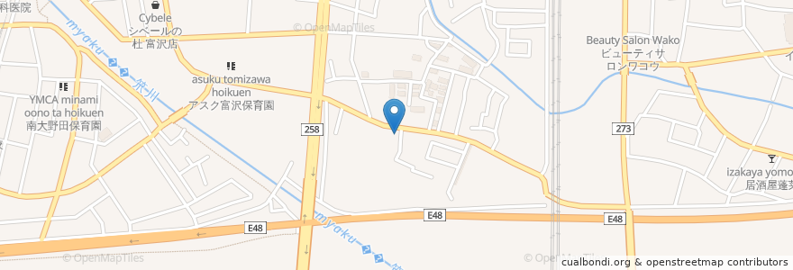 Mapa de ubicacion de 十割そば会 大野田店 en Japonya, 宮城県, 仙台市, 太白区.