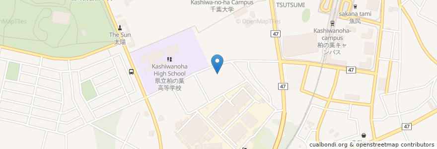 Mapa de ubicacion de ウエルシア en Japón, Prefectura De Chiba, 柏市.