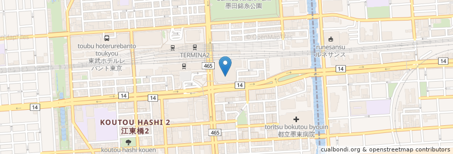 Mapa de ubicacion de 天然温泉;楽天地スパ en 일본, 도쿄도.