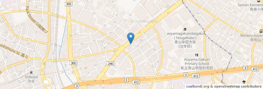 Mapa de ubicacion de The local coffee stand en Japonya, 東京都, 渋谷区.