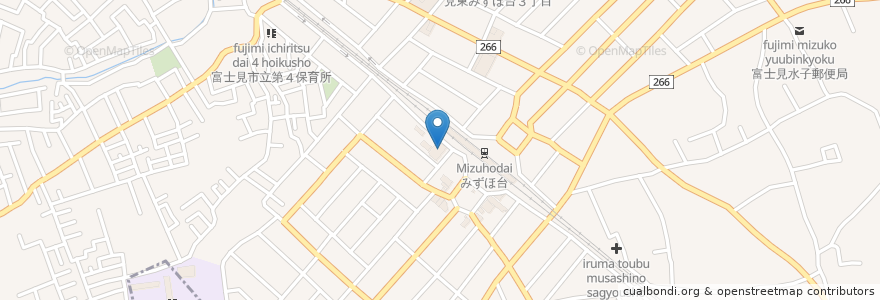 Mapa de ubicacion de 二股温泉;岩盤房きらく（Ｐ無） en Japonya, 埼玉県, 富士見市.