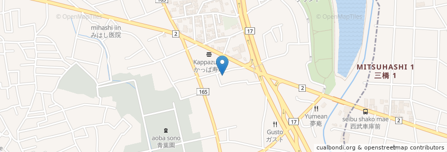Mapa de ubicacion de 湯快爽快おおみや店 en 日本, 埼玉県, さいたま市, 西区.