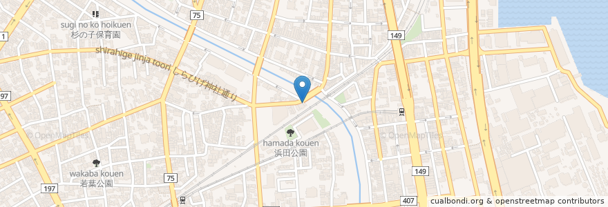 Mapa de ubicacion de かね田食堂 en Giappone, Prefettura Di Shizuoka, 静岡市, 清水区.