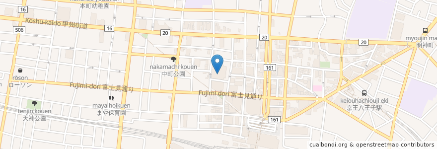Mapa de ubicacion de 八王子温泉;やすらぎの湯（Ｐ無） en Jepun, 東京都, 八王子市.