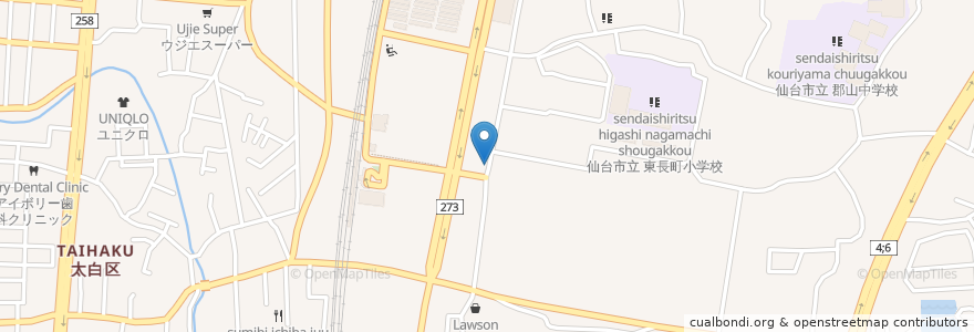 Mapa de ubicacion de あすと長町クローバ薬局 en 日本, 宮城県, 仙台市, 太白区.