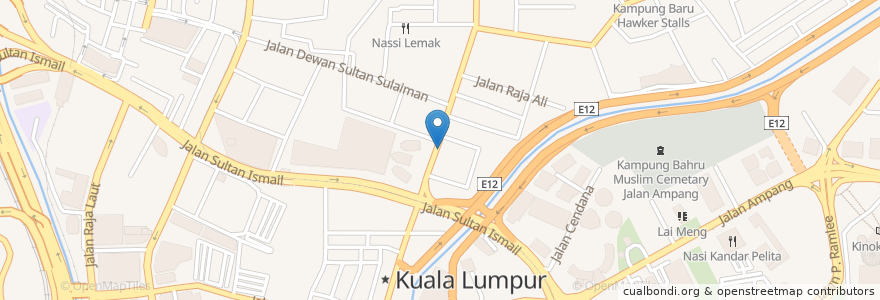 Mapa de ubicacion de Gerai Pak Hassan (breakfast roti) en Malaysia, Selangor, Kuala Lumpur.