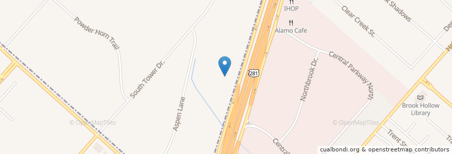 Mapa de ubicacion de Friendship Church en United States, Texas, Bexar County, San Antonio, Hill Country Village.