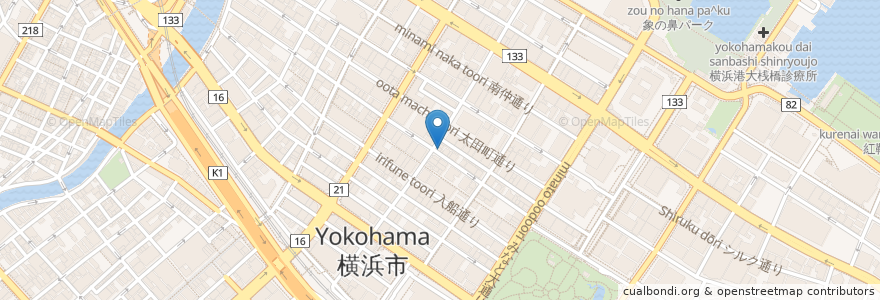 Mapa de ubicacion de すびゑ en اليابان, كاناغاوا, 横浜市, 中区.
