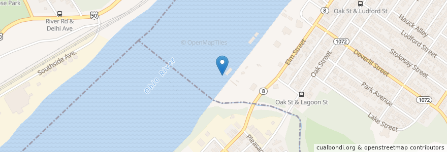 Mapa de ubicacion de The Ludlow Bromley Yacht Club en 미국, Kenekuke, Kenton County.