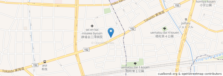Mapa de ubicacion de コスモ石油 en اليابان, شيزوكا, 浜松市, 中区.