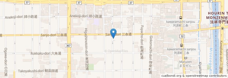 Mapa de ubicacion de マリベル en Japão, 京都府, Quioto, 中京区.