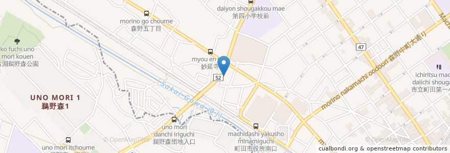 Mapa de ubicacion de 町田整形外科 en Jepun, 東京都, 町田市.