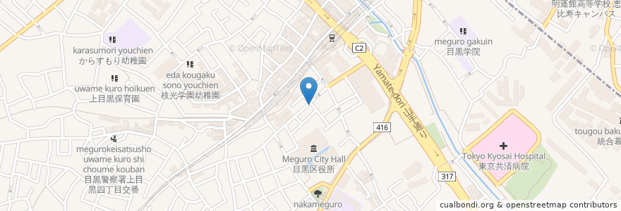 Mapa de ubicacion de Hao Cha 好茶 en Jepun, 東京都, 目黒区.