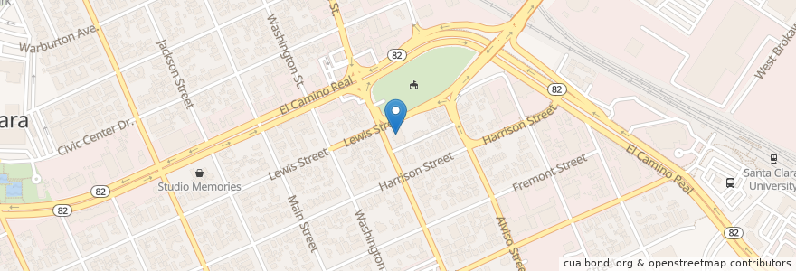 Mapa de ubicacion de San Jose Bible Baptist Church en United States, California, Santa Clara County, Santa Clara.