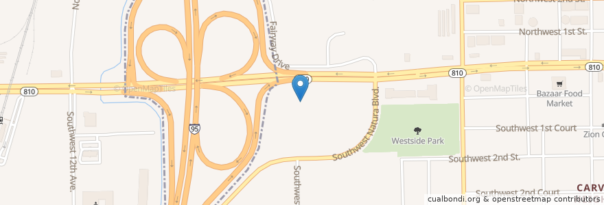 Mapa de ubicacion de FedEx en 미국, 플로리다주, Broward County, Deerfield Beach.